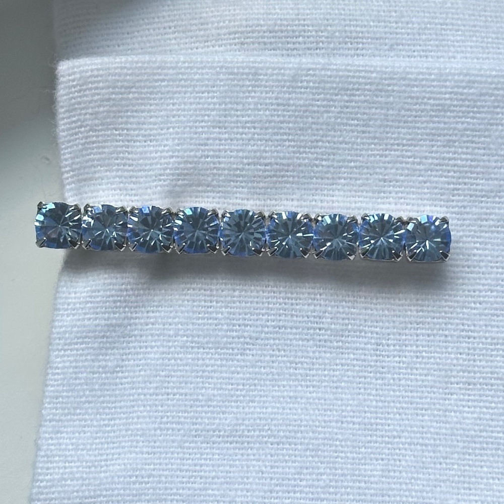 Danny Pollak Light Sapphire Swarovski Crystal Bobby Pin (#3) - 2.5 in. - Picture 4 of 10